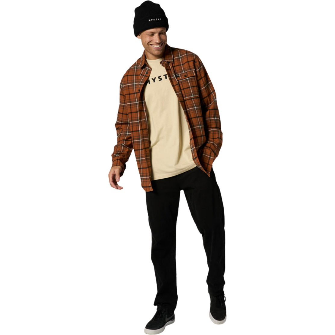2025 Mystic Heren The Check Shirt 35105.260305 - Golden Brown
